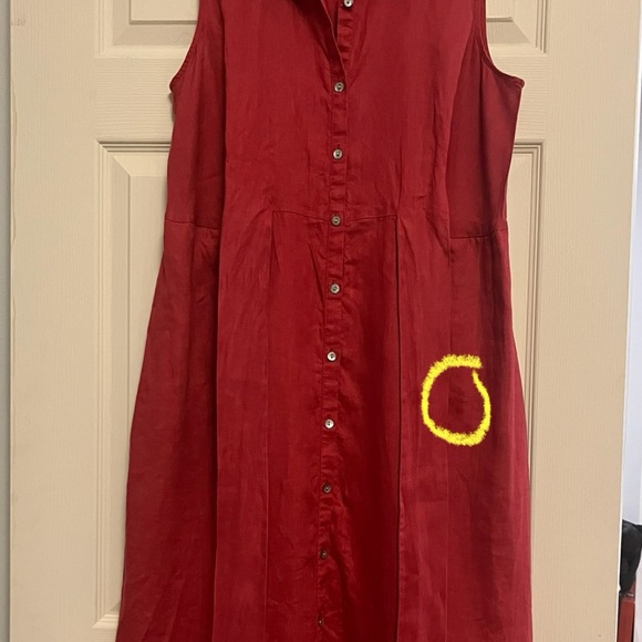 Easy, flattering linen tie front dress from J Jill - Picture 5 of 6